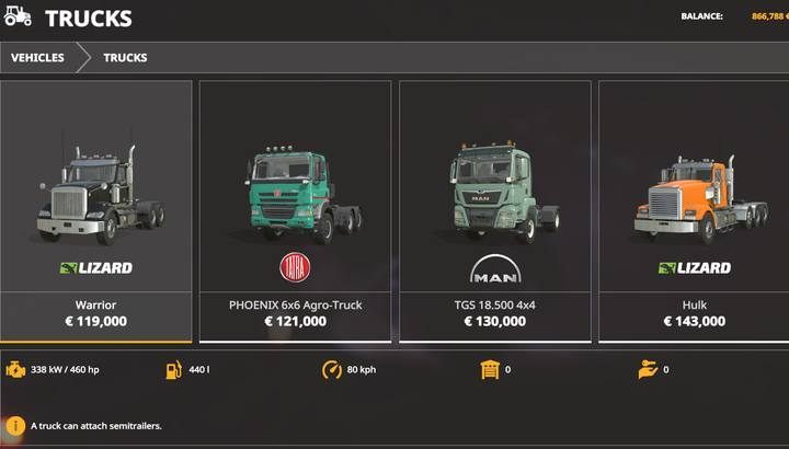 Farming Simulator 2019 грузовики