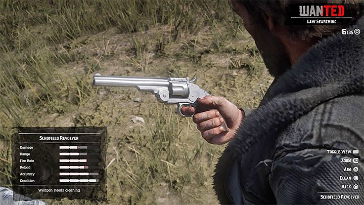 Red Dead Redemption 2 - чистка оружия