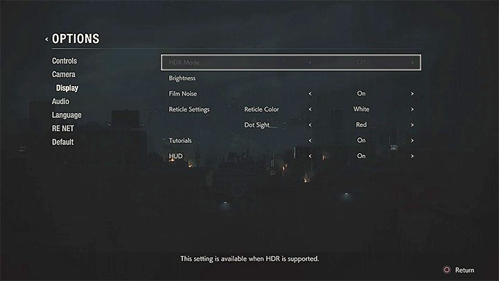 resident evil 2 настройки в игре