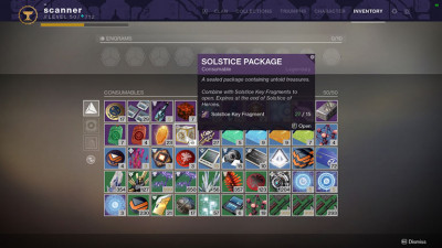 Как открыть пакеты &laquo;Солнцестояние героев&raquo; в игре Destiny 2?